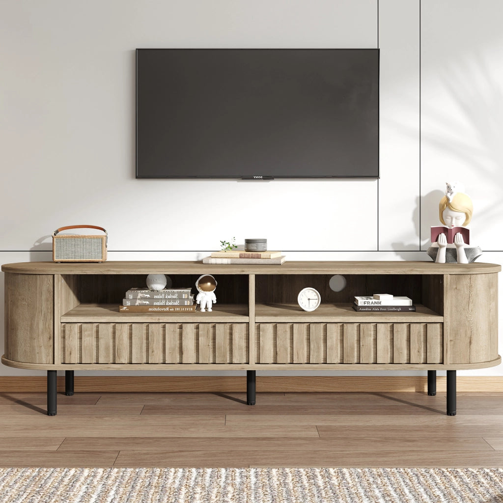 Mobile TV Lowboard ¨C MINIMAL ¨C Naturale, MDF, 2 Ante, 2 Cassetti, 160x40x48 cm