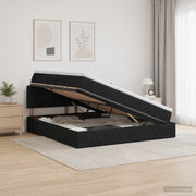 Letto con contenitore e materasso Nero 160 x 200 cm Velluto 3458570