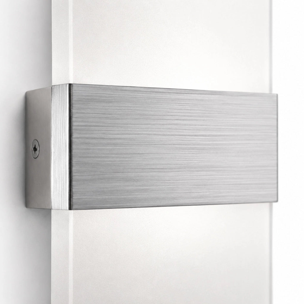 APPLIQUE LED 10W ESTERNO LAMPADA PARETE ARGENTO IP65 3000K 4000K 6000K ET-31701