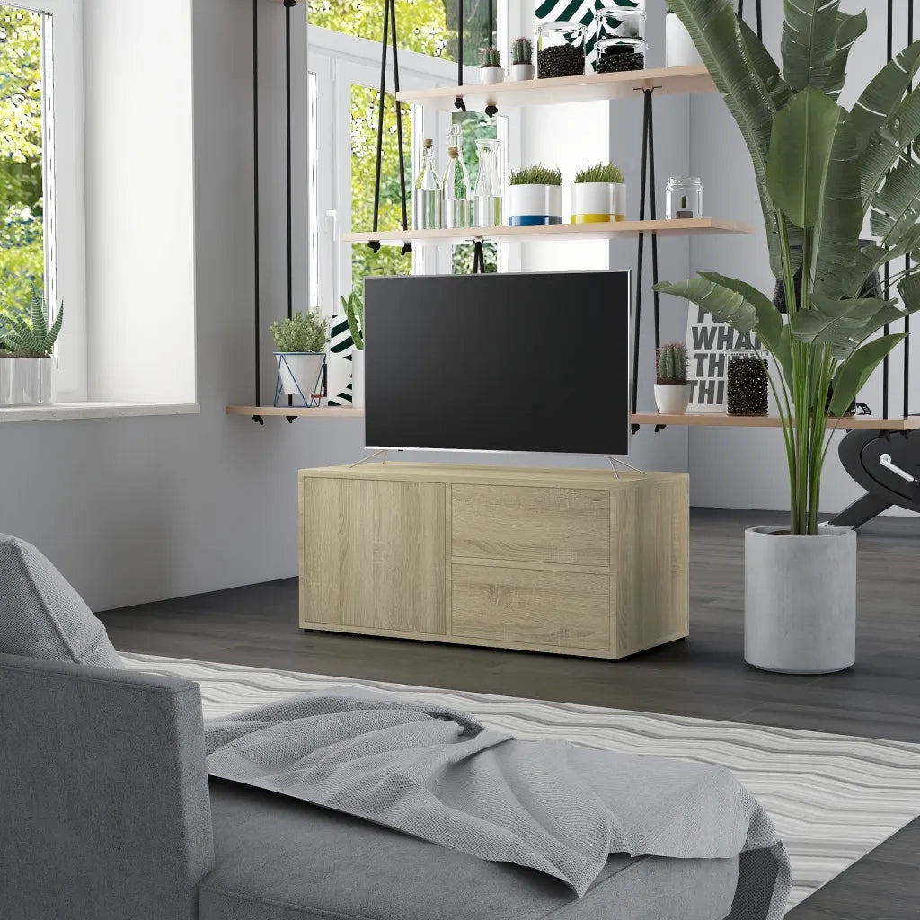 Mobile Porta TV-Mobile per TV-Credenza TV Rovere Sonoma 80x34x36 cm Legno Multistrato