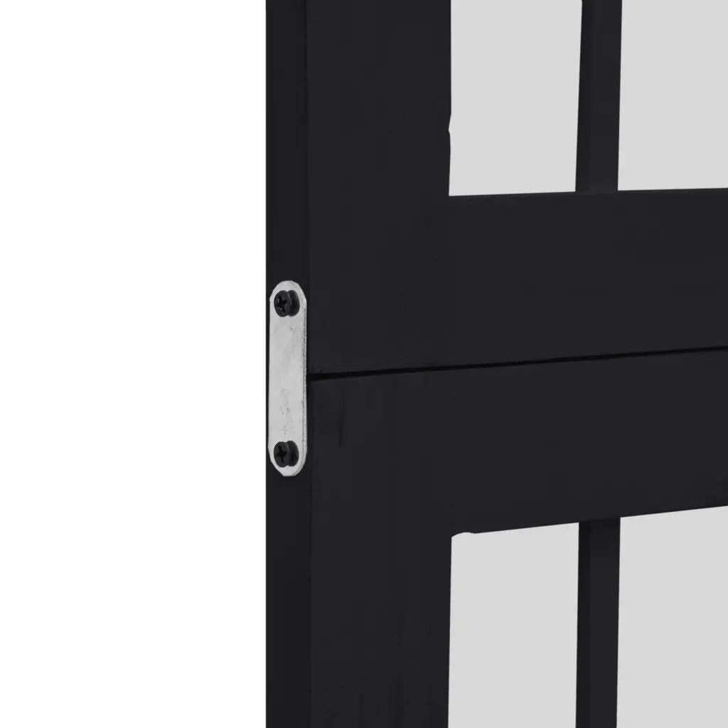 Divisorio Ambienti | Divider per stanze | Paravento 4 Pannelli Nero Legno Massello di Paulownia