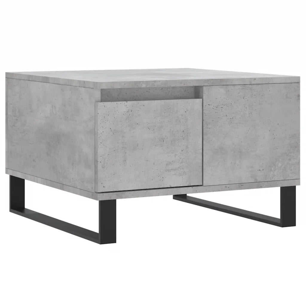 Tavolino Salotto-Tavolino da soggiorno-Tavolo Grigio Cemento 55x55x36,5 cm Legno Multistrato 684796