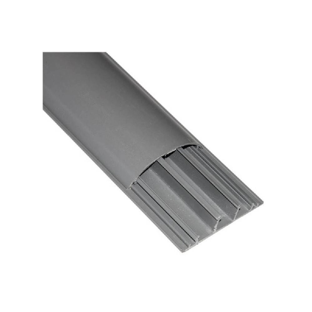 Trade Shop - 2 Canalina Cavi Plastica Ct2 Grigia 2mt 75x20mm 5627520f A Pavimento Calpestabile -