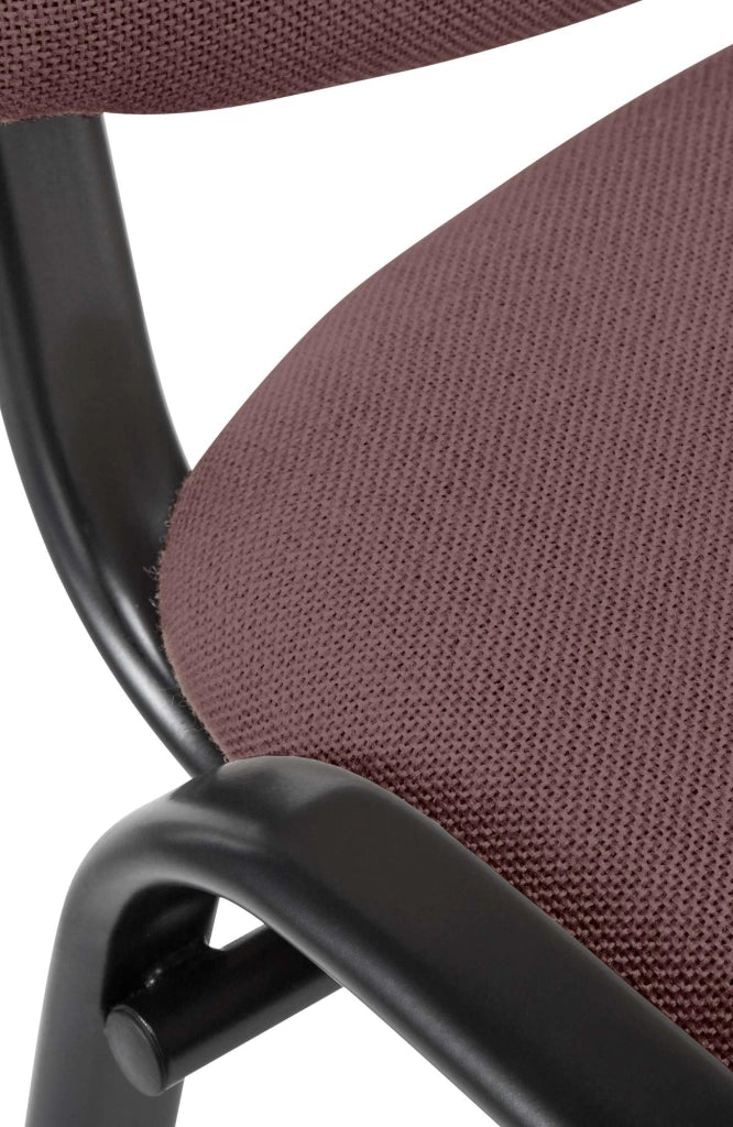 Sedia Ken in stoffa marrone