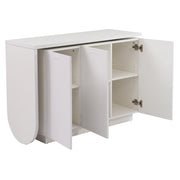 Scrivania angolare girevole con 3 vani - per studio - in MDF - 110×40×75 cm - bianco