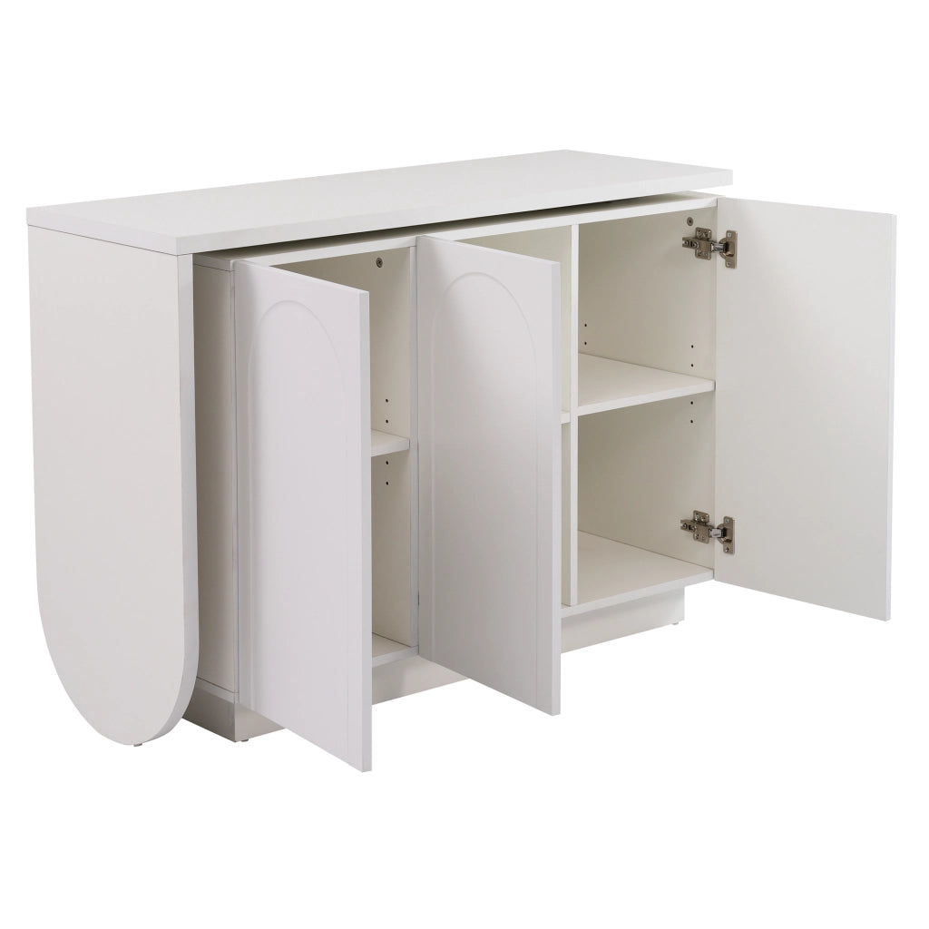 Scrivania angolare girevole con 3 vani - per studio - in MDF - 110×40×75 cm - bianco