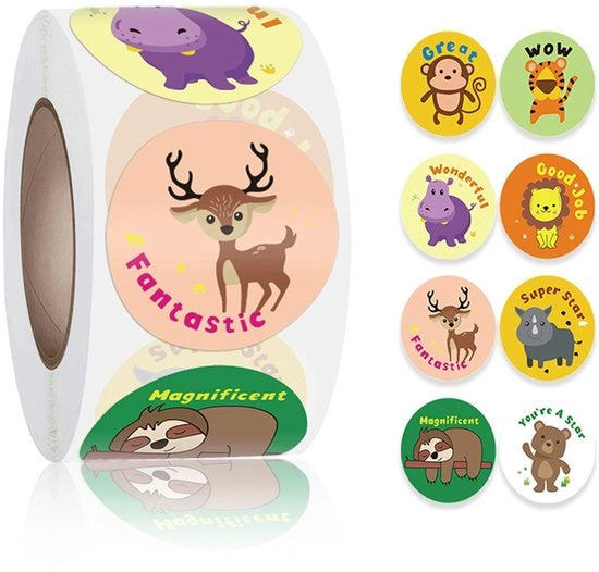 Etichette per oggetti personalizzati - Sticker emoticon - Disegni vari - 2,5cm - Etichette per scuola - Aula di classe - Educazione alla igiene - Motivazione