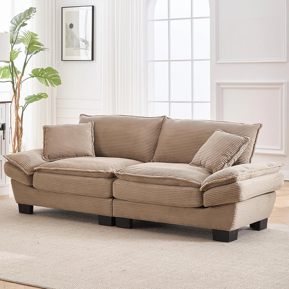 Divano letto doppio - Xylo - Con molle, cuscino incluso, kaki