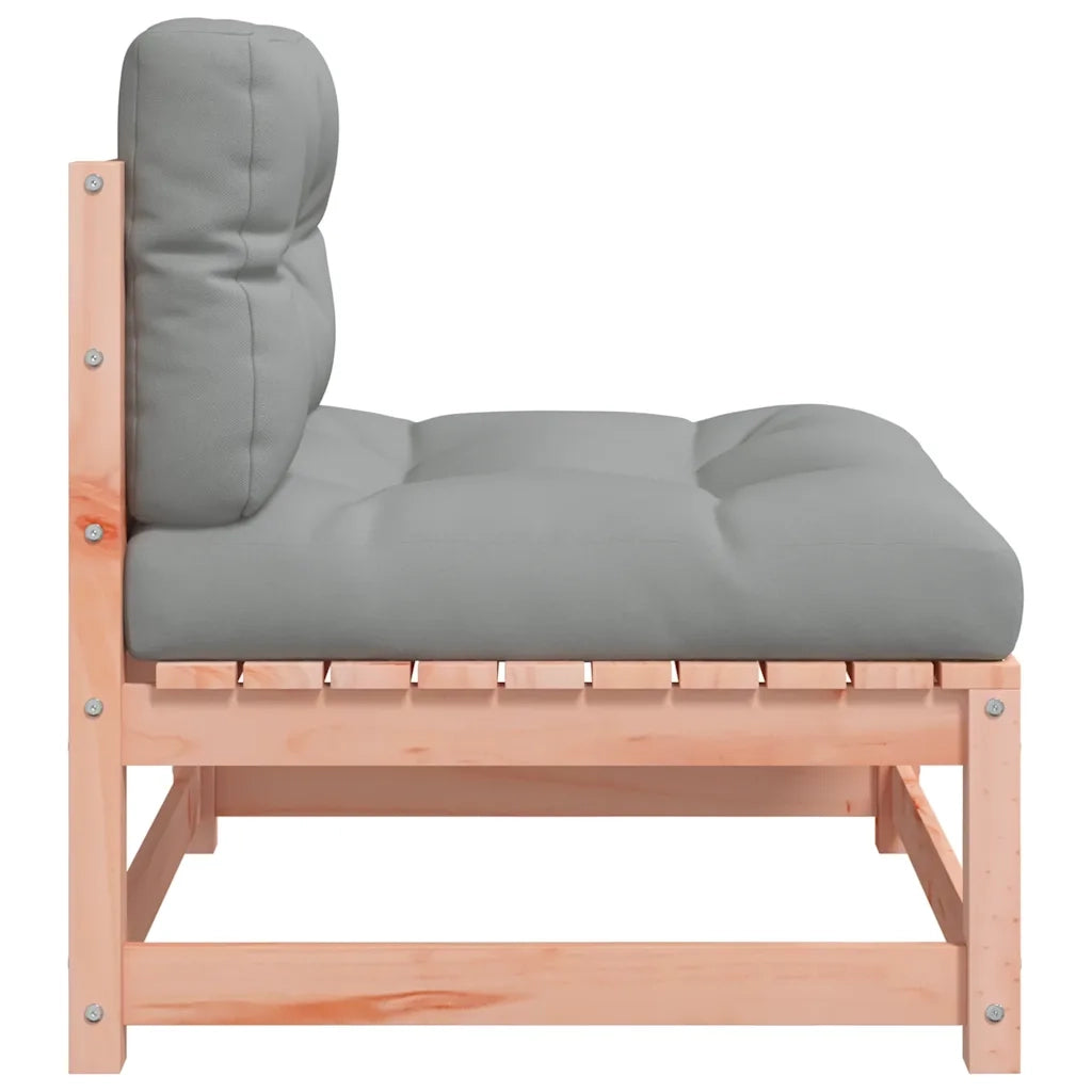 vidaXL Divani Giardino Senza Braccioli con Cuscini 2 pz Legno Douglas