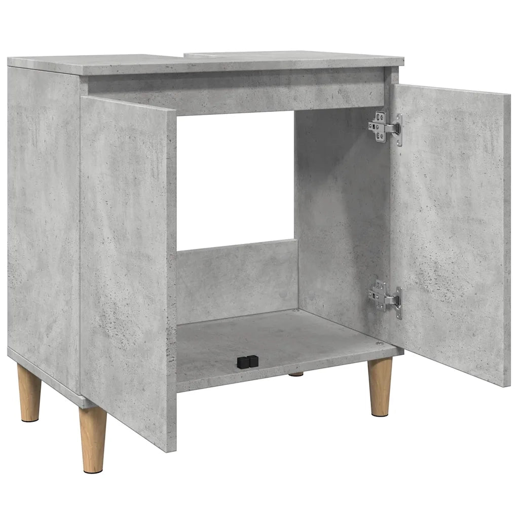 Mobile Lavabo Grigio Cemento 58x33x60 cm in Legno Multistrato 857113