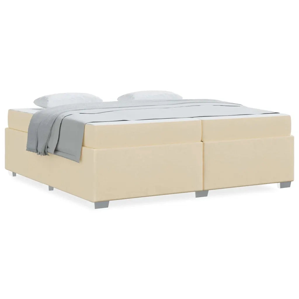 vidaXL Struttura del letto Crema 200 x 200 cm Tessuto