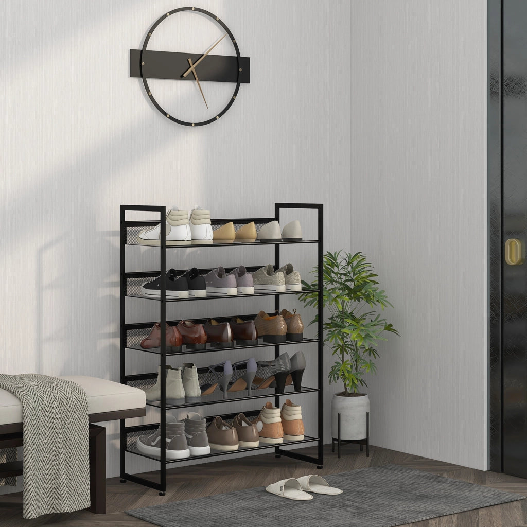 Scarpiere 5 Ripiani ¨C Zephmum ¨C Grigio 72x30x102 cm