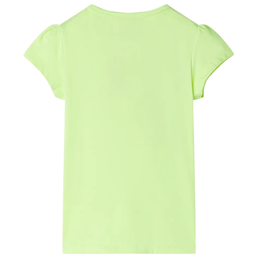 Maglietta da Bambina Giallo Neon 116 10711