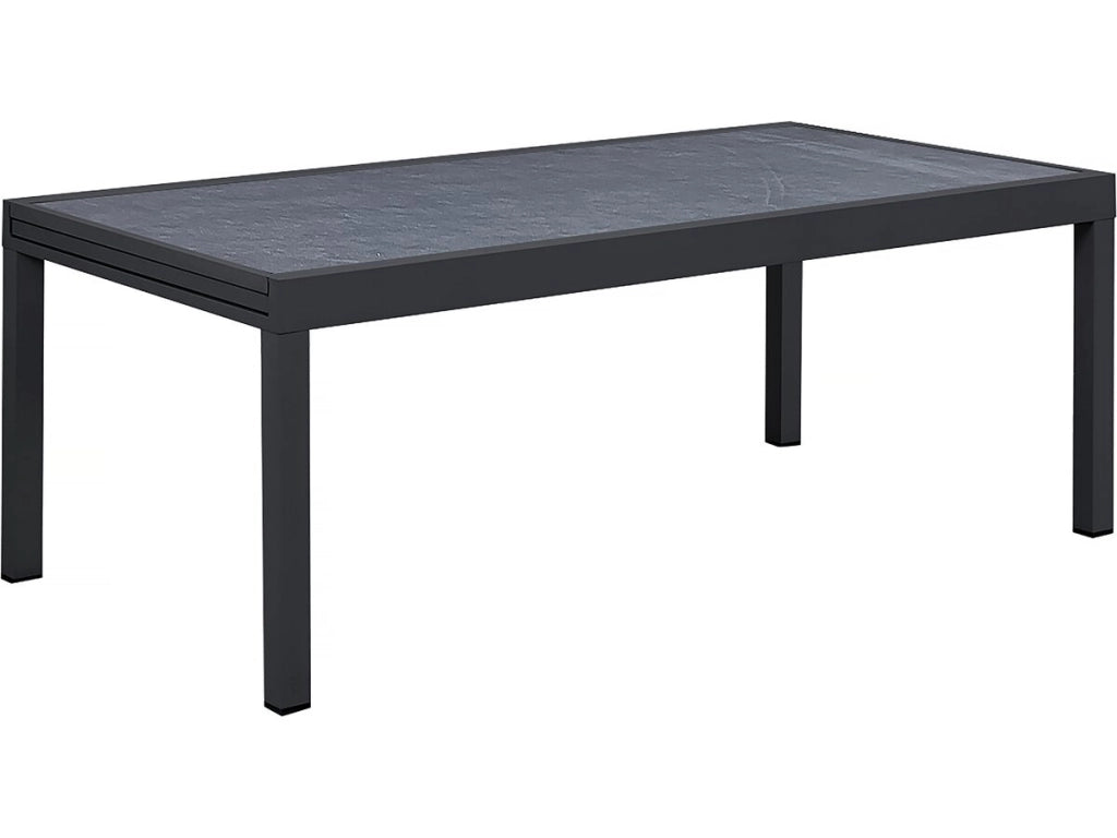 Set da pranzo da giardino estensibile "Lagos" - 200/320 x 105 x 76 cm - 12 posti - Grigio scuro