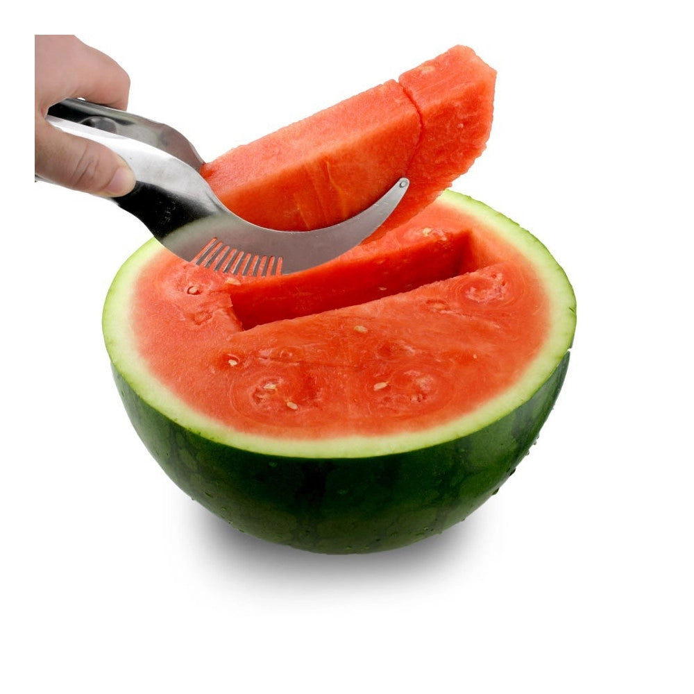 Trade Shop - Taglia Affetta E Servi Anguria Fetta Melone Cantalupo In Acciaio Inox -
