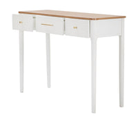 Console Fissa Matera 107x80x37 cm in Legno MDF e Ferro Bianco/Marrone