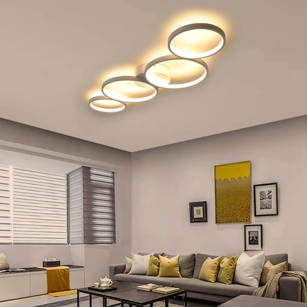 ZMH Lampada da soffitto LED 30W incasso 3000K luce calda design moderno 89cm