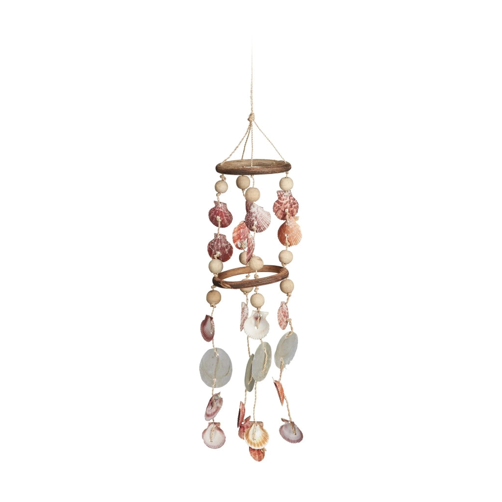 Campanella a vento decorativa in legno اتفق per balcone giardino 107 x 18 cm suoni rilassanti atmosfera marittima in legno bianco 13_0005270
