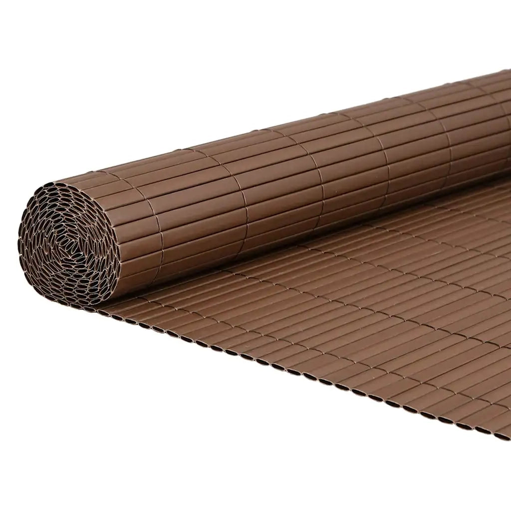 Recinzione da Giardino Bifacciale Marrone 1,8x3 m in PVC 42002621