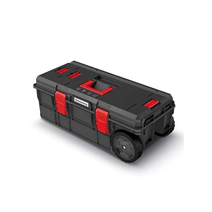 Kistenberg KI008 X Block Pro Cassetta portautensili con ruote 3 scomparti modulabili portata 50 Kg IP65 colore Nero