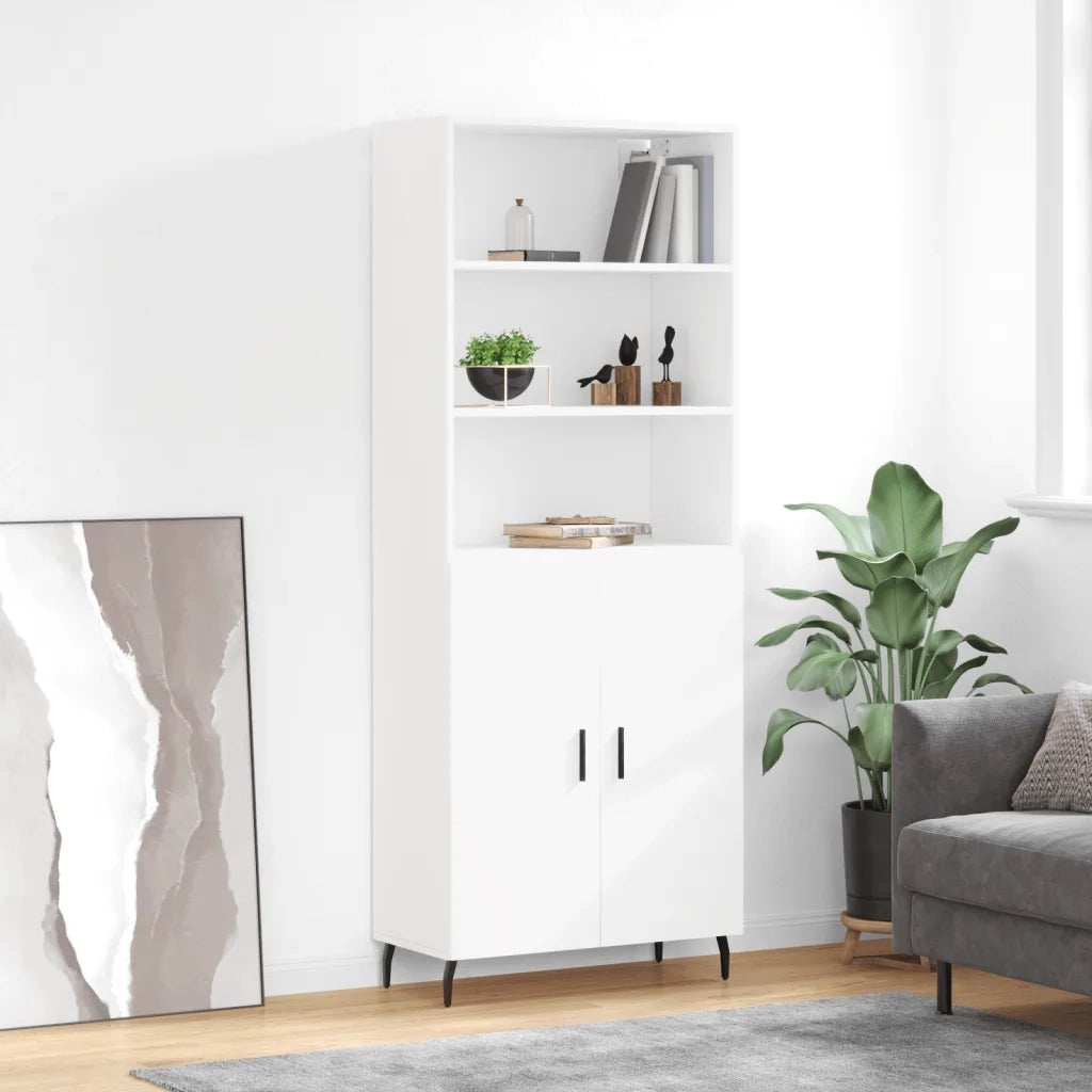 Credenza Bianca 69,5x34x180 cm in Legno Multistratocod mxl 101840