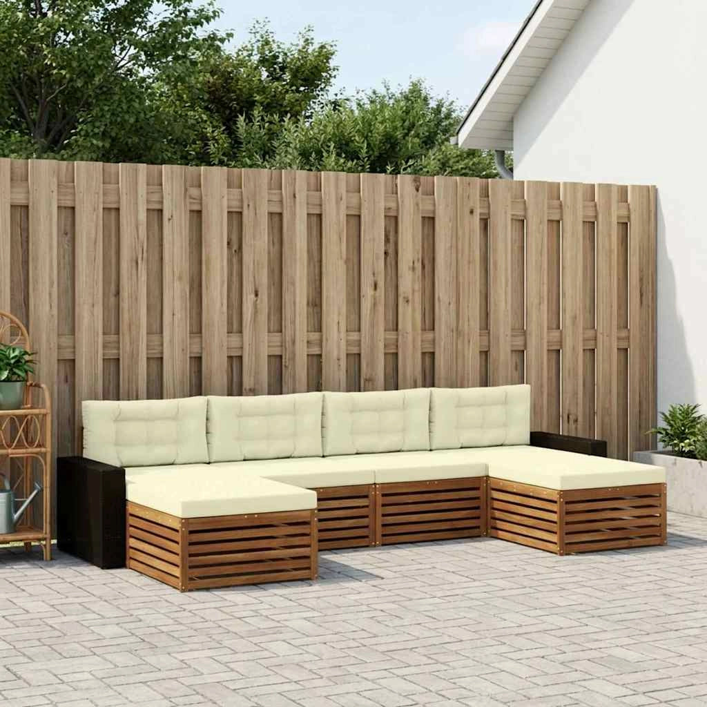 Set di divani da esterno 6 pz Legno di Acacia Massello 3383693