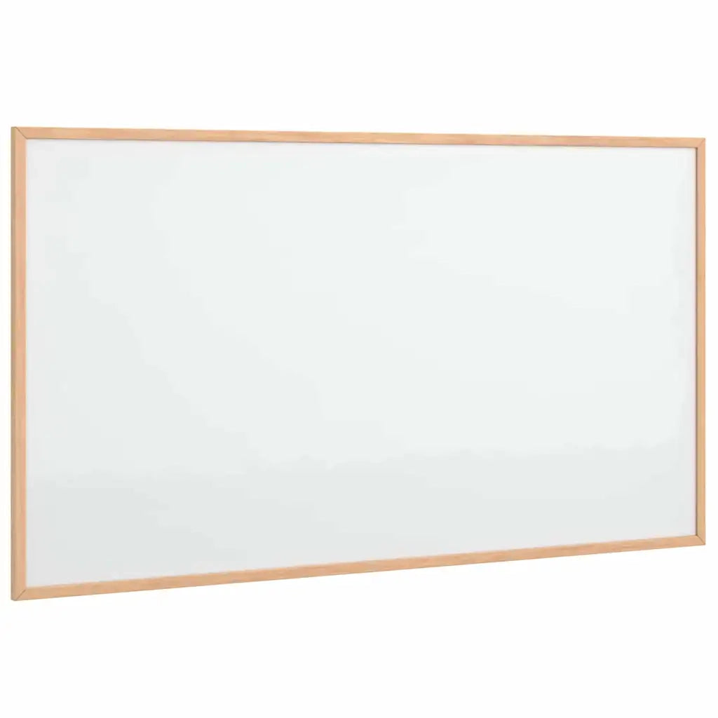 Lavagna Bianca Magnetica con Cornice in Legno di Pino 100x55 cm