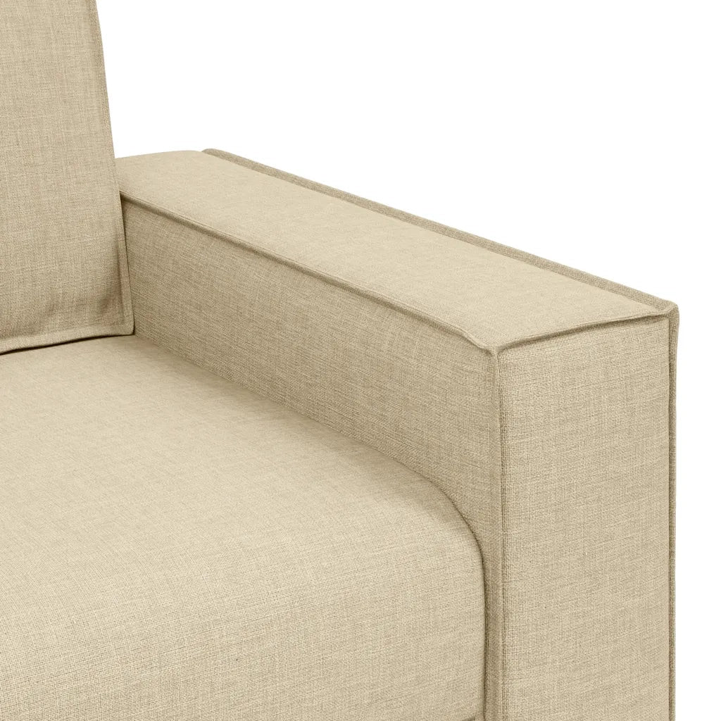 vidaXL Divano a 2 posti Crema 120 cm Tessuto
