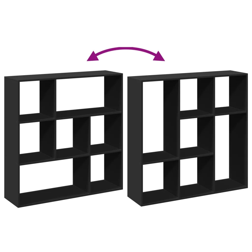 Libreria Divisorio Nera 102x29x103,5 cm in Truciolato 858049