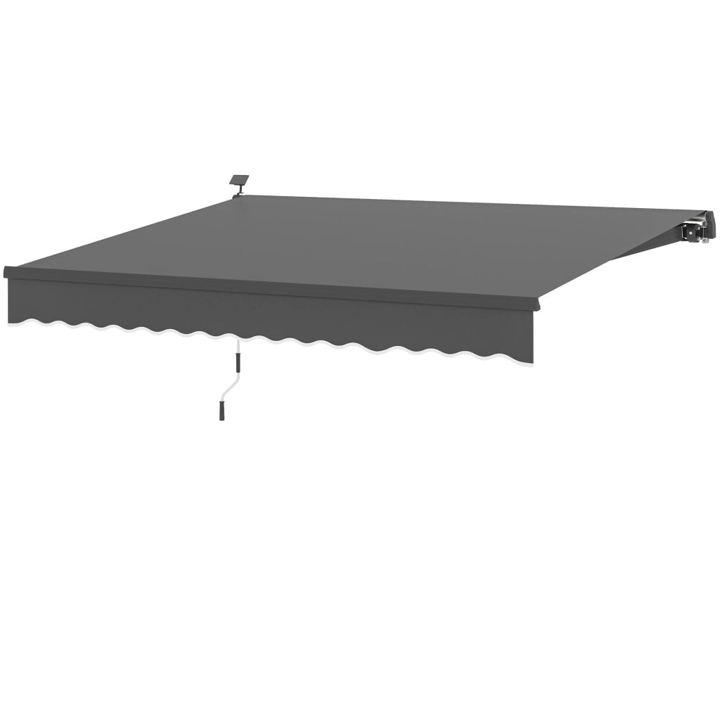 Tenda da sole a braccio articolato con manovella ¨C zephmum ¨C Grigio 400 cm