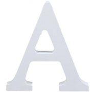 Trade Shop - Lettera A In Legno Bianco 11cm Decorazione Confettata Matrimonio Compleanno Casa -