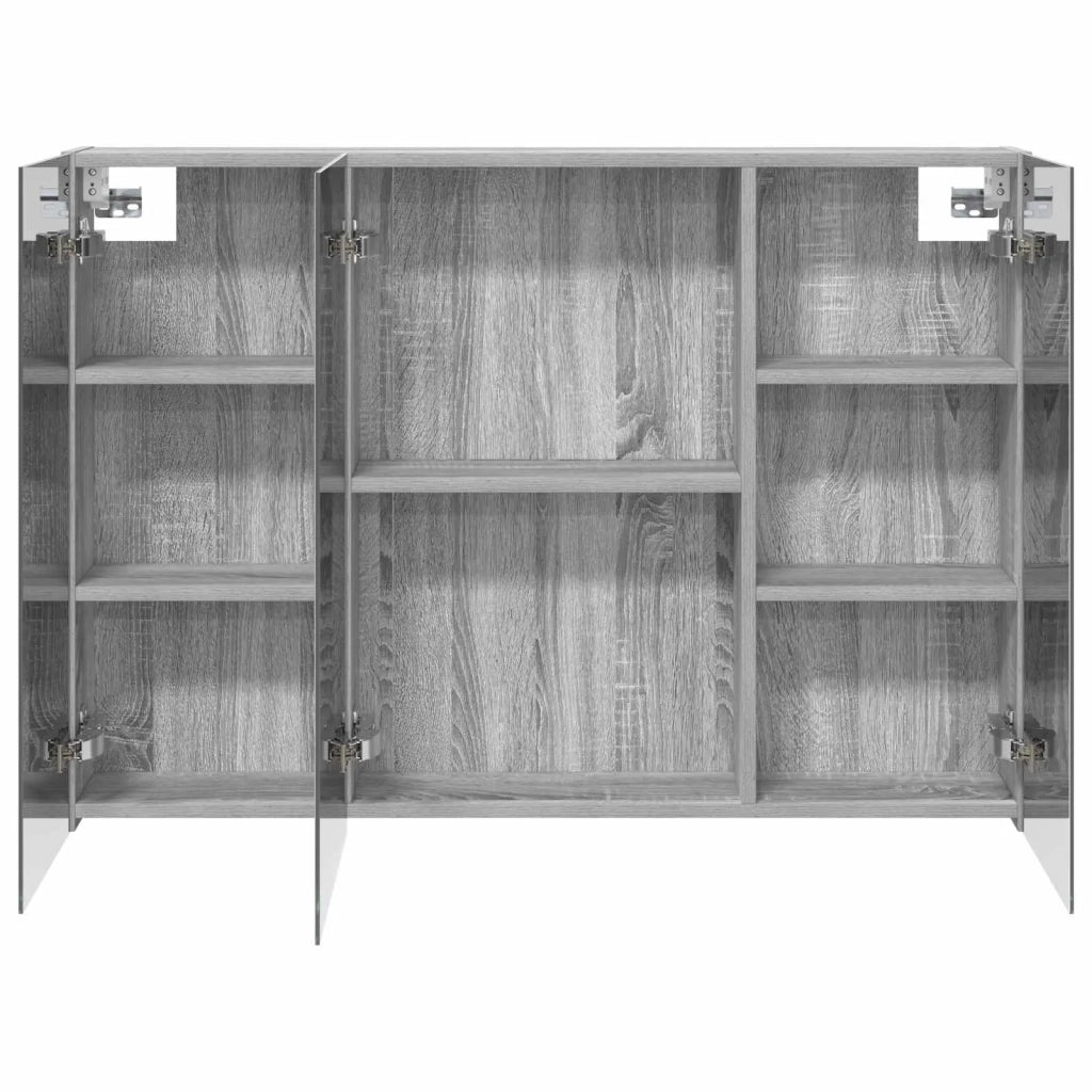 Mobiletto per specchio da bagno con lo scaffale Grigio Sonoma 889124