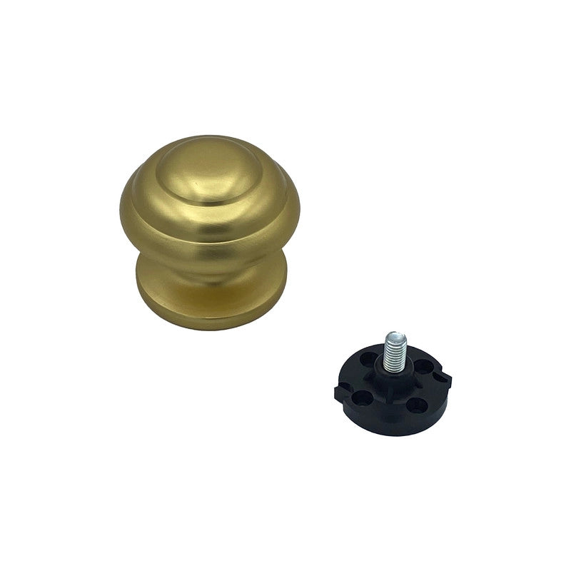Pomolo fisso per porta SAGUATTI 178/70FB in alluminio oro satinato