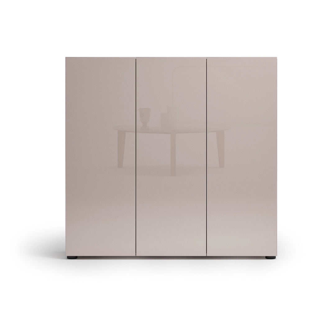 Mobile Portascarpe Sotto, Scarpiera 24 Paia Made in Italy, 120x34x115h cm Grigio Tortora