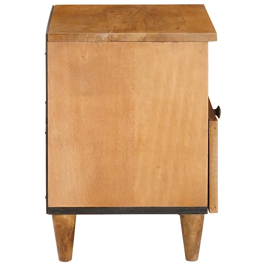 vidaXL Comodino Marrone chiaro 40 x 33 x 46 cm legno massello di mango