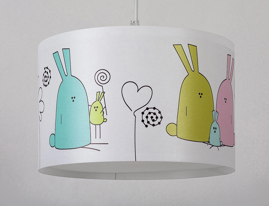 Lampada sospensione bimbi Rabalux Flappy E27 40W conigli