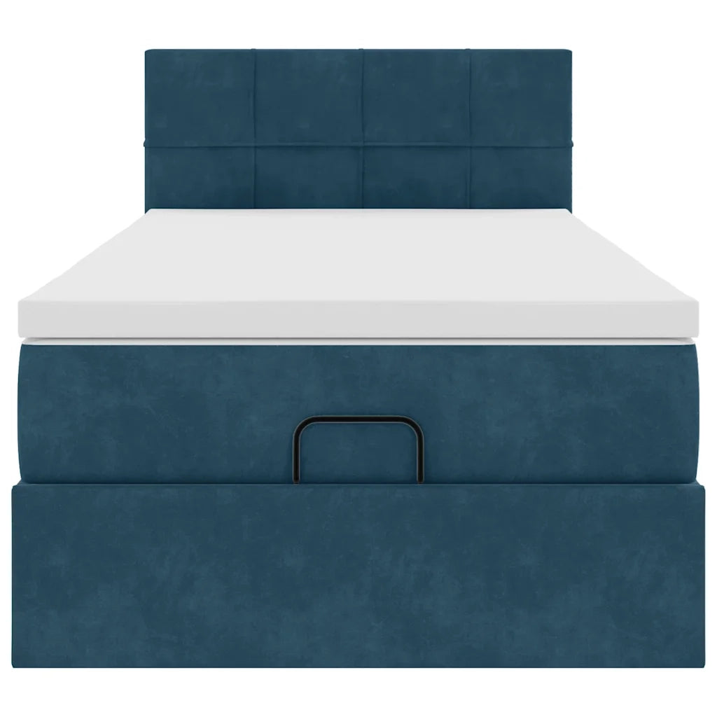 Struttura Letto Pouf con Materasso 90x200 cm in Velluto