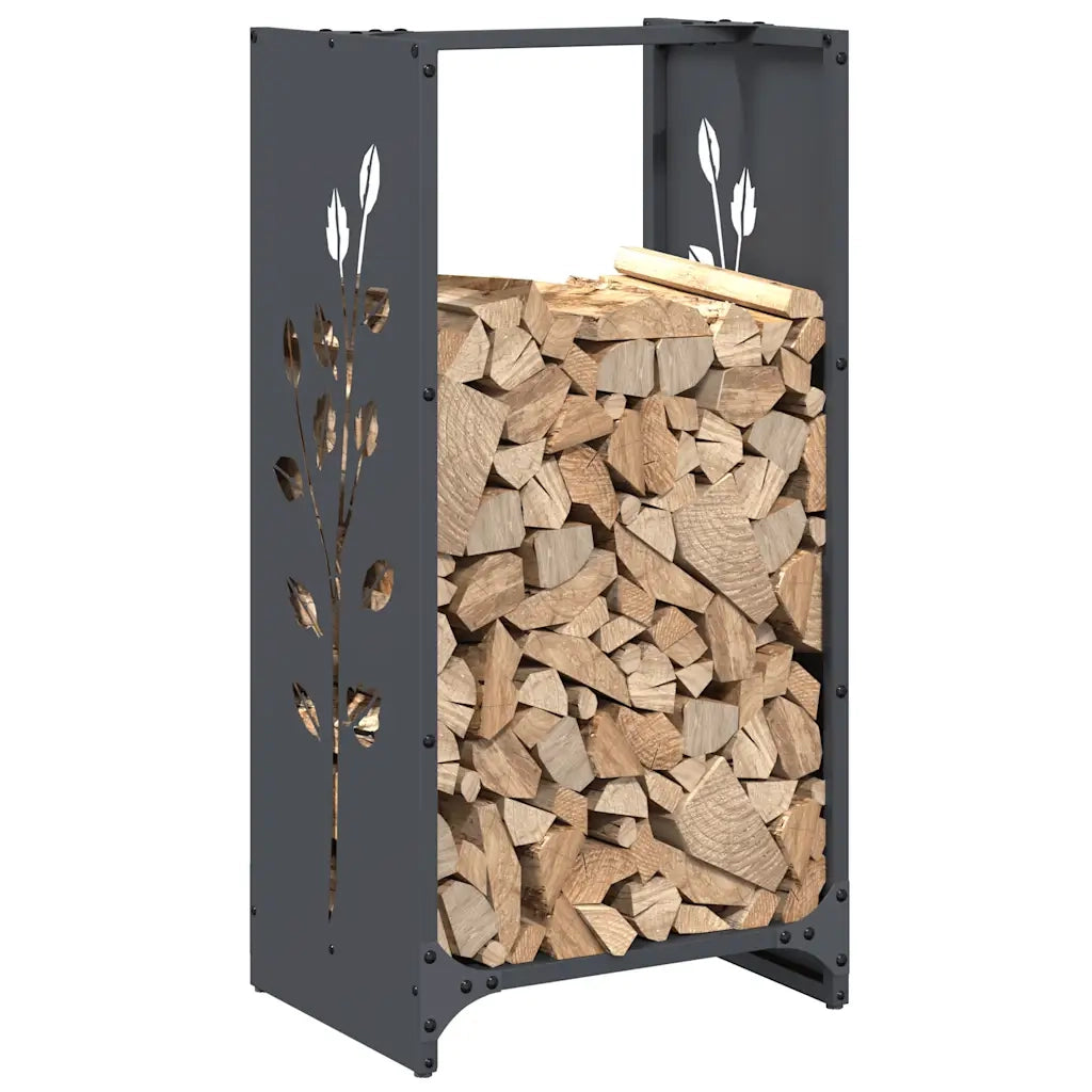 Rastrelliera per Legna da Ardere Antracite 40x30x80 cm 864221