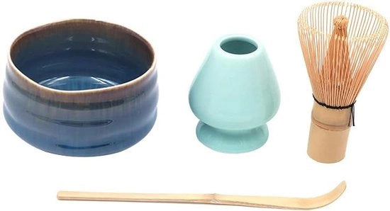 Set Completo per Tè Matcha Giapponese Allettante Incluso Garde, Kom, Supporto e Cucchiaio di Bambù