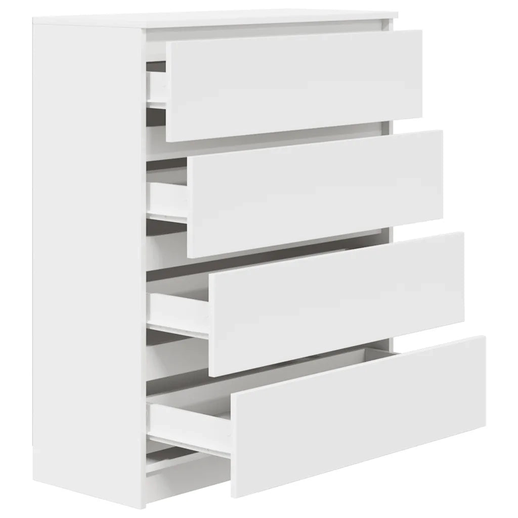 Credenza-Buffet-Armadio da cucina Bianca 80x35x99 cm in Legno Multistrato