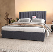 Letto matrimoniale 140x200 con LED, USB e contenitore