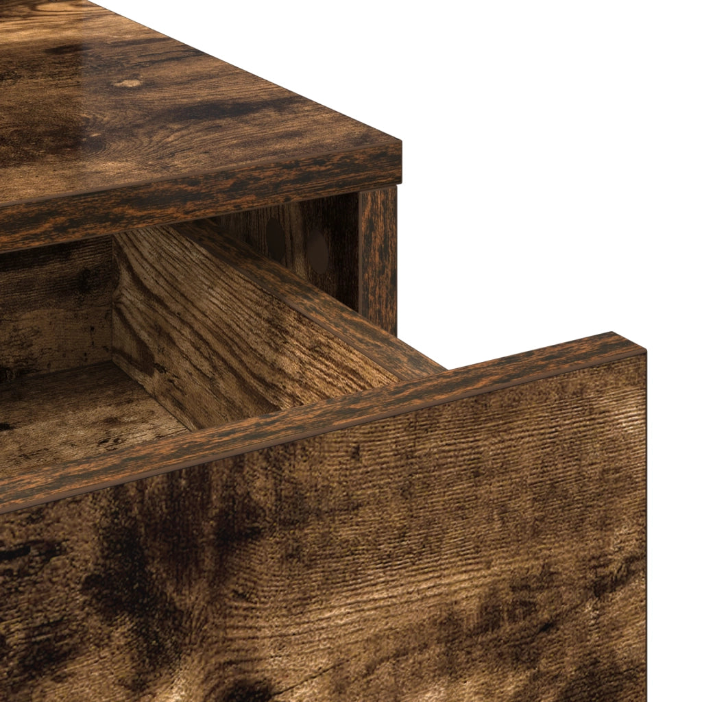 Tavolo da toeletta  con cassetti in rovere affumicato 100x41x140 cm