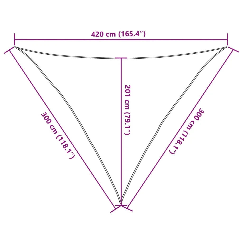 Vela Parasole | Telo Ombra | Vela da ombra 160 g/m2 Antracite 3x3x4,2 m in HDPE