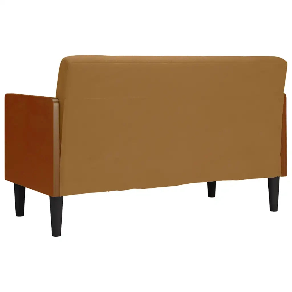 Divano | Divano da soggiorno | Sofa Divanetto con Cuscini Bolster Marrone 110 cm Velluto