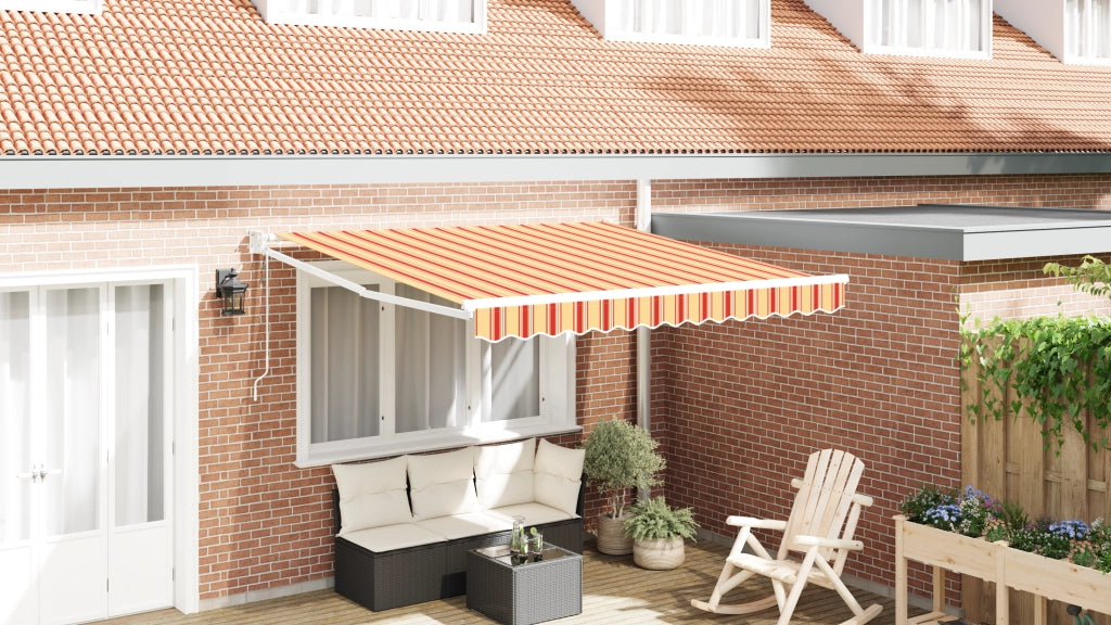 Tenda Retrattile Automatica Gialla e Arancione 350x250 cm