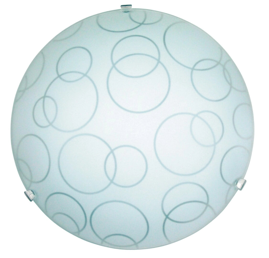 Plafoniera Rabalux Ada tonda vetro 25cm bianca E27