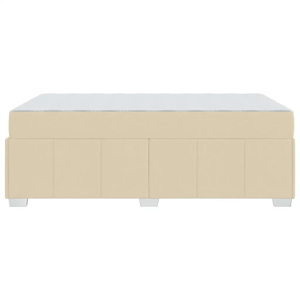 vidaXL Struttura del letto con materasso Crema 120 x 200 cm Tessuto