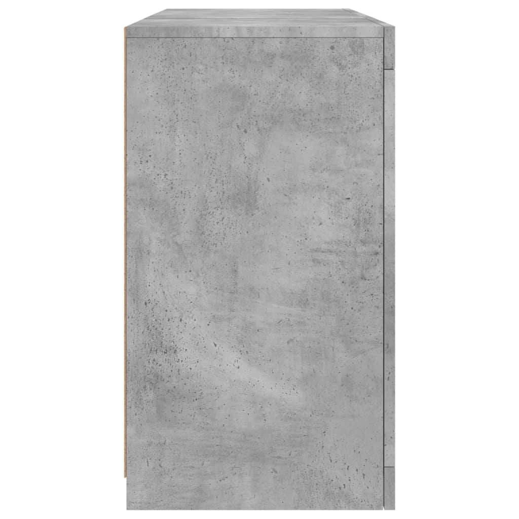 Buffet credenza cassettiera armadio mobile contenitore organizer per cucina soggiorno salotto con luci LED 123 x 37 x 67 cm grigio 02_0029975