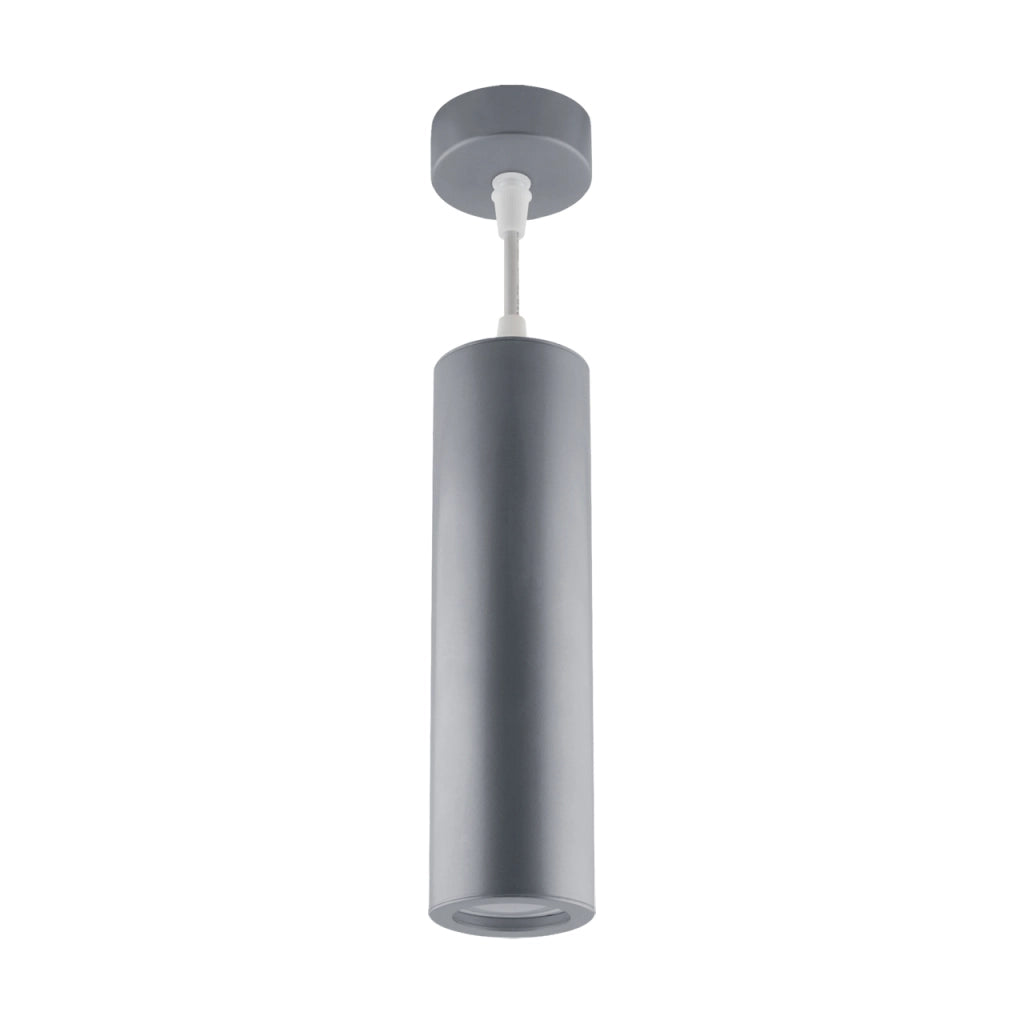 Lampada a sospensione industriale cromo tubo Ø6 GU10 Struhm