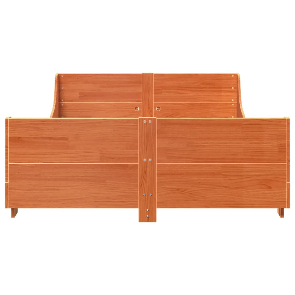Letto senza Materasso Marrone Cera 160x200 cm in Legno di Pino 3302278
